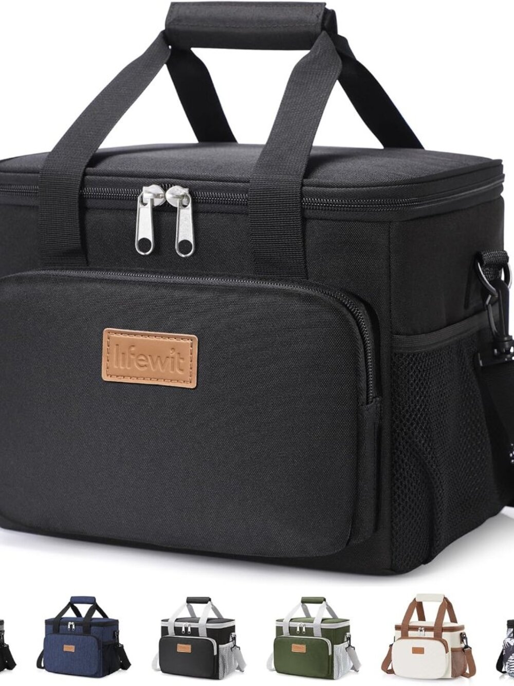 Medium Lunch Bag, Insulated Lunch Box, Soft Cooler Cooling Tote for Adult Men Wo
